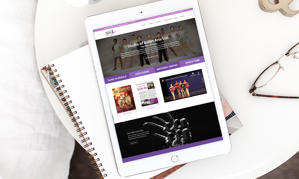Studio of Ballet Arts Website Launch